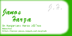 janos harza business card